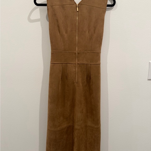 Calvin Klein Tan Suede Midi Dress - Picture 2 of 3